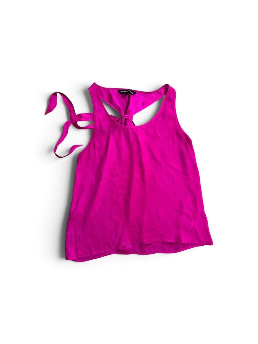 Fashion Star For Express Tank Top Size M Magenta Tie Back Sleeveless